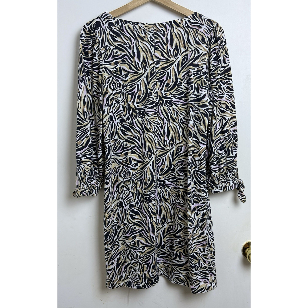 Lilly Pulitzer Onyx Cath Dress M Zebra Print Preppy Resort Coastal Cruise Vaca - Picture 5 of 8